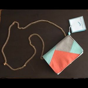 Shiraleah Mint & Coral Cross Body Bag - NEW!